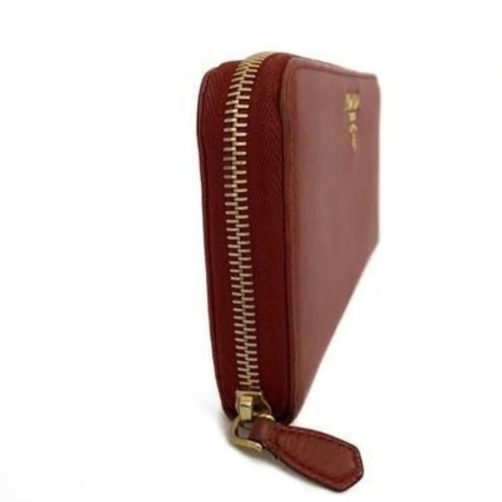 Prada Saffiano Leather Zip Around Wallet – Red - Picture 5 of 14